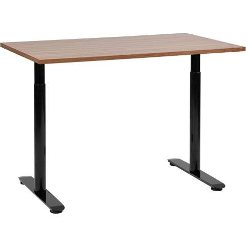 Beliani-DESTINAS-Verstelbaar bureau-Donkerbruin|Zwart-120 x 72 cm-MDF