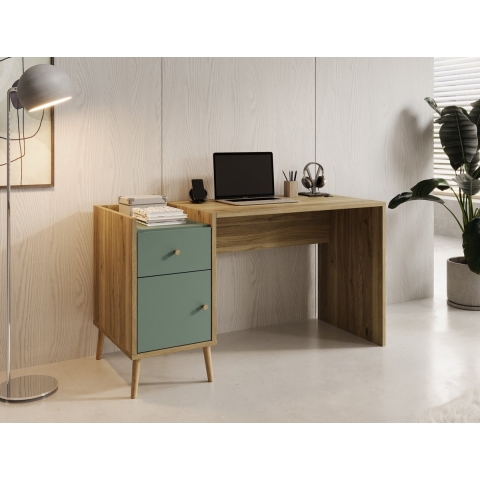 Meubella Bureau Wally - Groen - 140 cm