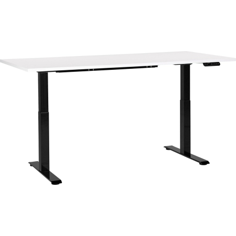 Beliani-DESTINES-Elektrisch Verstelbaar bureau-Wit|Zwart- 180 cm-MDF