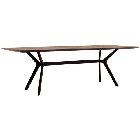 24Designs Metropole Eettafel - L225 X B95 X H78 Cm - Teakhout