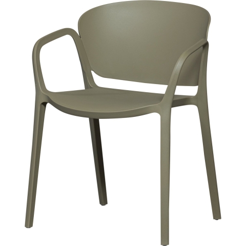 WOOOD Bent Tuinstoelen - Kunststof - Groen -Set van 2