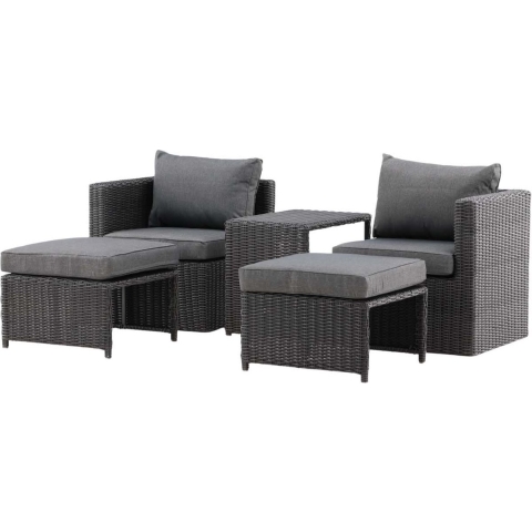 Venture Home Quad Loungeset - Zwart
