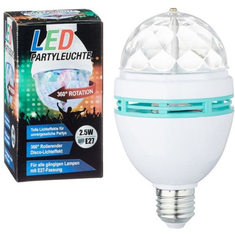 5x Stuks disco lampen/lichten E27 fitting 360 graden roterend -