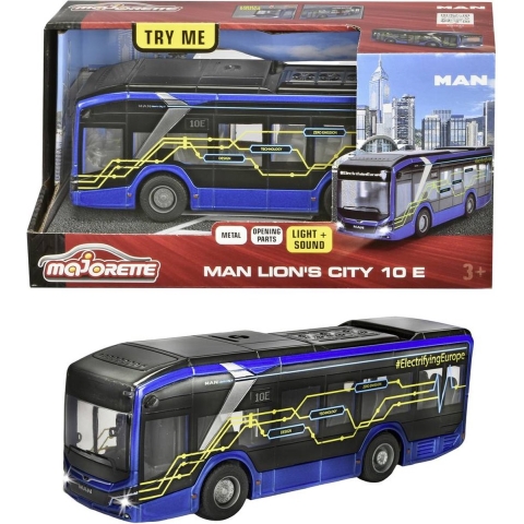 Majorette Bus m. Geluid/verlichting - MAN Lion's City 10 E - Majorette - OneSize - Auto