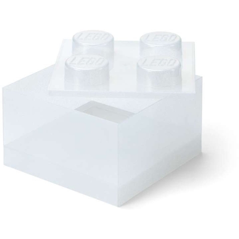 LEGO® Storage Opbergbox - 4 Knoppen - Glitter Translucent - LEGO® Storage - OneSize - Box