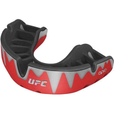 Opro 791001 UFC Platinum Elite Fit Mouthguard - Red-Silver-Black - SR
