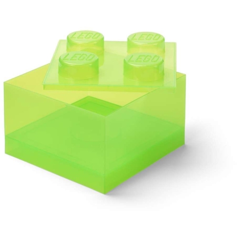 LEGO® Storage Opbergbox - 4 Knoppen - Translucent Light Gr - LEGO® Storage - OneSize - Box