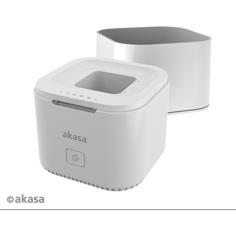 Akasa DuoDock MX M.2 SSD-behuizing USB-C 3.2 Gen 2 10 GBit/s M.2 PCIe NVMe 2242, 2260, 2280 AK-DK09U3-WHCMV2