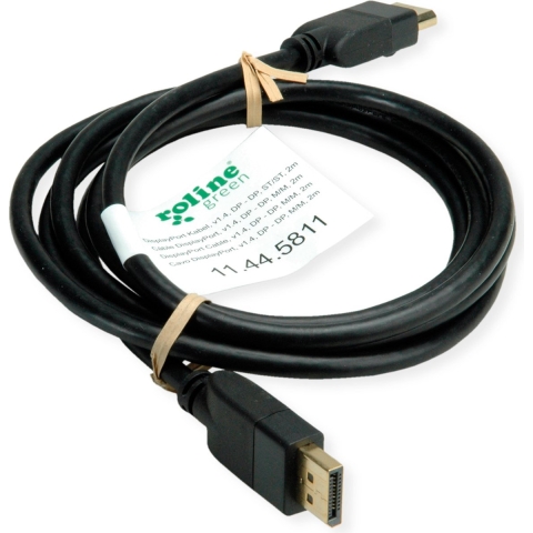 ROLINE GREEN DisplayPort-kabel, v1.4, DP M - M, zwart, 3 m
