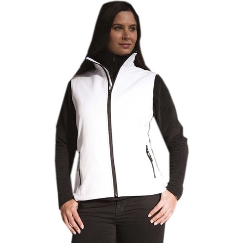 Softshell outdoor bodywarmer wit voor dames XL -
