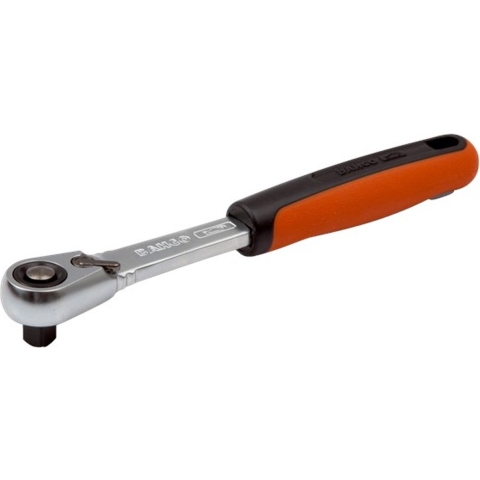 Bahco Omschakelbare ratel 1/4" met slanke kop | 72 tanden en actiehoek van 6° | 120 mm - S61SL