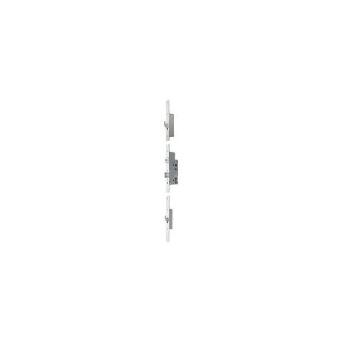 Nemef 5040 Veiligheidsmeerpuntssluiting | cilinderbediend | SKG*** | DM65mm | PC72mm | voorplaat staal verzinkt 20x2090mm afgerond| DR 1+3/2+4 -