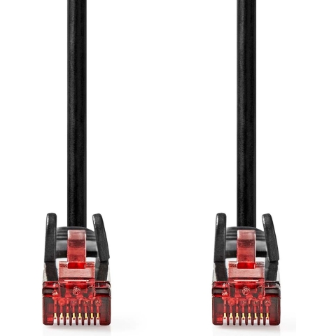 Nedis CAT6 Netwerkkabel | RJ45 Male | RJ45 Male | U/UTP | 30.0 m | Rond | PVC | Zwart | Label - CCGL85200BK300