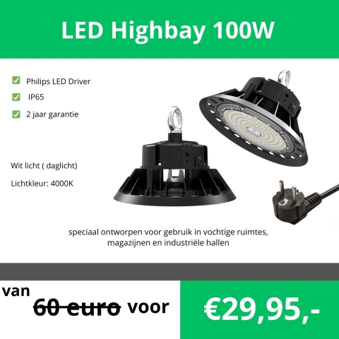 LED UFO Highbay 100W 4000K 16000 lumen - 9002400