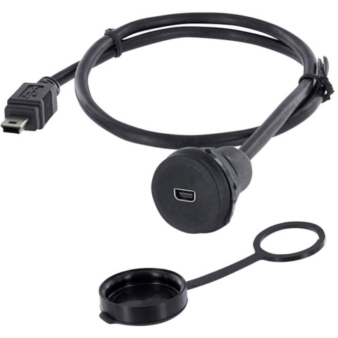 encitech 1310-1021-01 1310-1021-01 Mini-USB 2.0 type AB Chassisbus, inbouw M22 1 stuk(s)