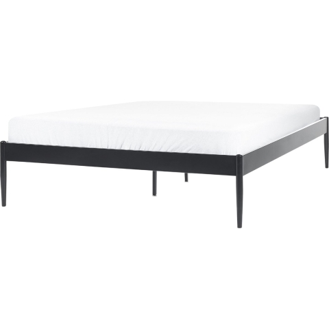 Beliani - VAURS - Tweepersoonsbed - Zwart - 140 x 200 cm - Staal