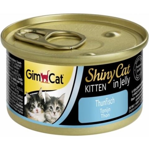 24x GimCat Shinycat Kitten in Jelly Tonijn 70 gr