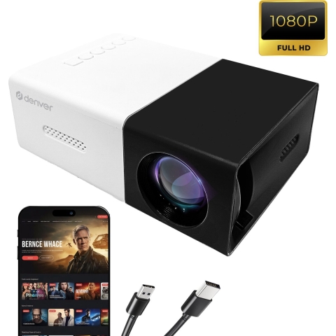 Denver PR-800B BLACK Beamer LED 15 ANSI-lumen 1920 x 1080 Full HD
