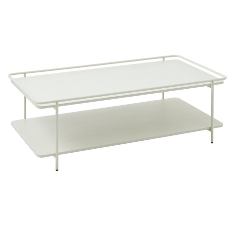 Giga Living - Salontafel Wit Metaal - 110x55x34,3cm - Yuba