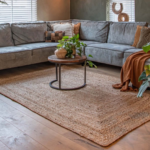Boho&me Jute vloerkleed ovaal - Boho & me - naturel - 205x305 cm