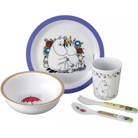 Petit Jour Paris Bestek-Set - 5 Onderdelen - Melamine - MOOMIN B - Petit Jour Paris - OneSize - Bestek-Set