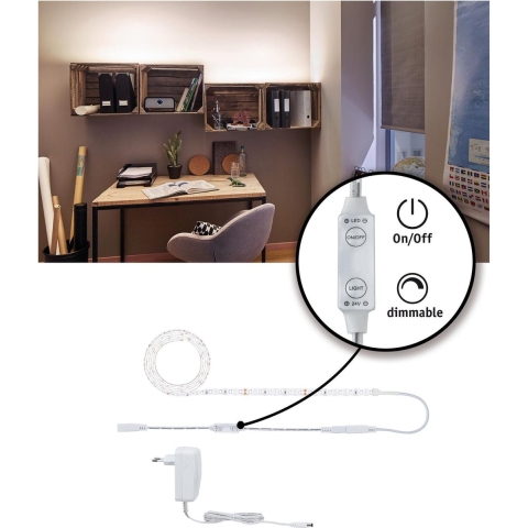 Paulmann SimpLED 78958 LED-strip complete set Met connector (male) 24 V 1.5 m Neutraalwit 1 stuk(s)