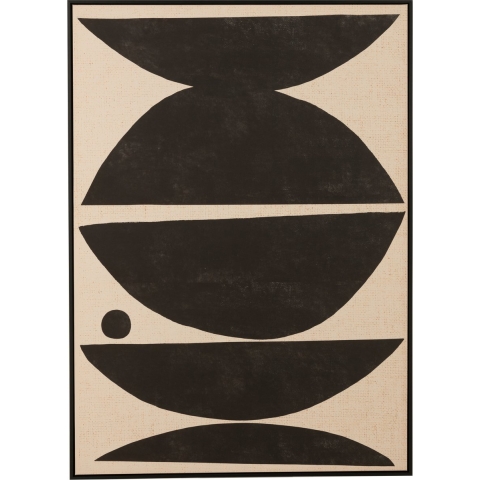 J-Line Kader Vormen Etnisch Hout|Canvas Bruin|Zwart