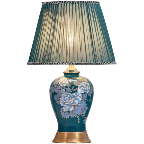 Fine Asianliving Chinese Tafellamp met Kap Keramiek