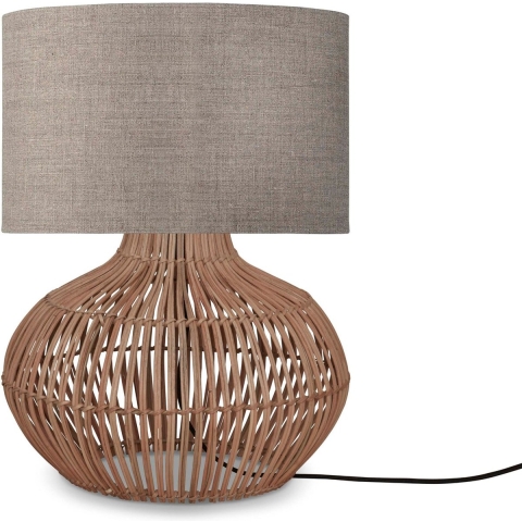 GOOD&MOJO Tafellamp Kalahari - Taupe|Rotan - Ø32cm