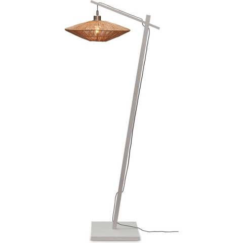 GOOD&MOJO Vloerlamp Iguazu - Bamboe Wit|Jute - 62x40x150cm