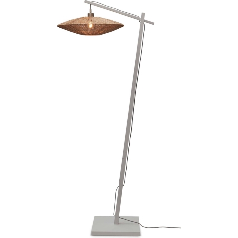 GOOD&MOJO Vloerlamp Iguazu - Bamboe Wit|Jute - 78x55x176cm