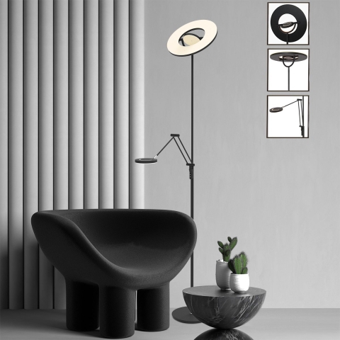 Steinhauer Soleil vloerlamp - Ingebouwd (LED) - transparant en zwart