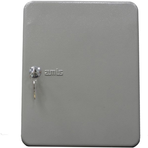 AMIG sleutelkastje - grijs - 20 sleutels - staal - 20 x 16 x 7 cm -
