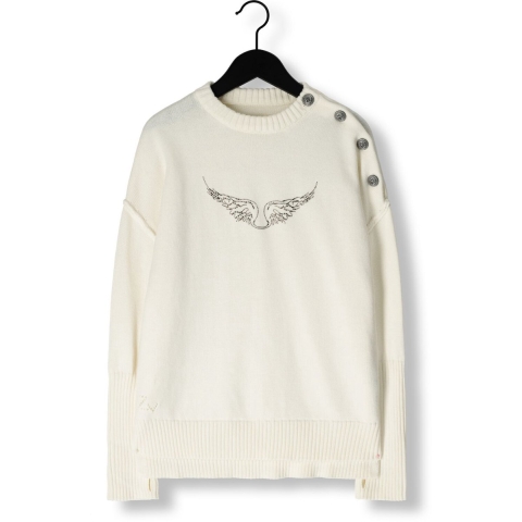 Zadig & Voltaire Blouse - Gebreid - Malta - Off White m. Strass - Zadig & Voltaire - 14 jaar (164) - Blouse
