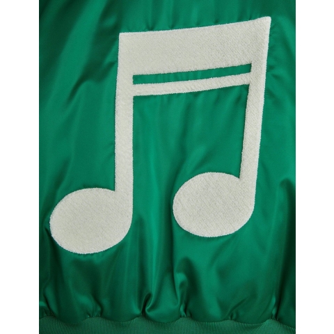 Mini Rodini Jas - Opmerking Chenille Satin Honkbal - Groen - Mini Rodini - 8-9 jaar (128-134) - Zomerjas