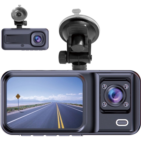 Denver CCT-2500 Dashcam Kijkhoek horizontaal (max.): 120 ° 5 V Dualcamera, G-sensor, Automatische start, Microfoon