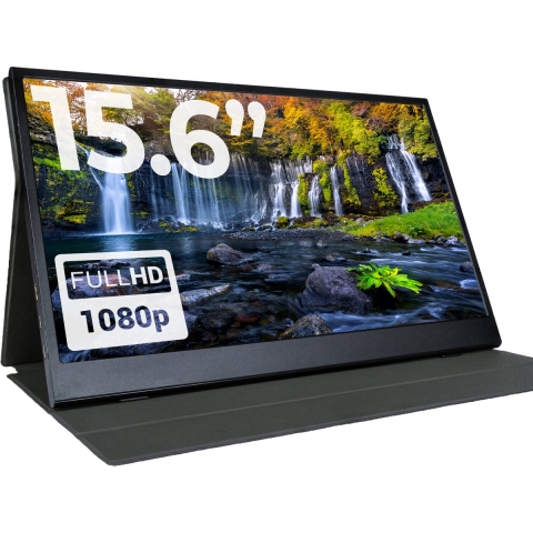 Denver PMO-15602 LED-monitor Energielabel C (A - G) 39.6 cm (15.6 inch) 1920 x 1080 Pixel 16:9 USB-C, Mini-HDMI, Hoofdtelefoonaansluiting IPS LED