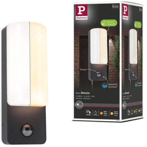 Paulmann Bonnie PIR Insect 94853 LED-buitenlamp (wand) LED 8.5 W Antraciet