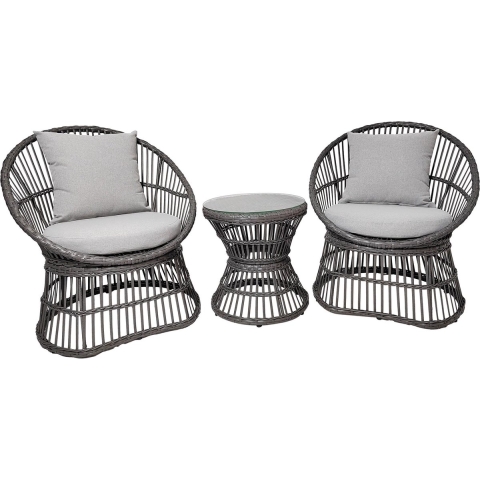 House Nordic - Lounge Set Natal Rotan Grijs