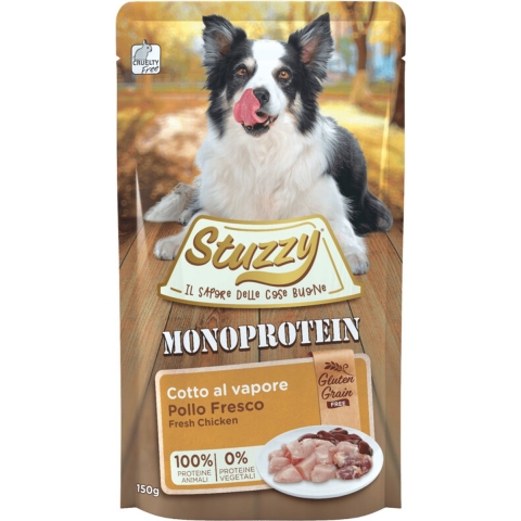 12x Stuzzy Hondenvoer Monoprotein Graanvrij Kip 150 gr