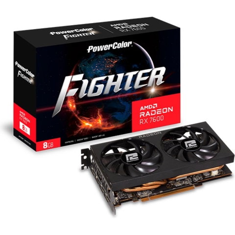 Powercolor AMD Radeon RX 7600 Videokaart Fighter 8 GB GDDR6-SDRAM PCIe x16 HDMI, DisplayPort AMD FreeSync , Vulkan