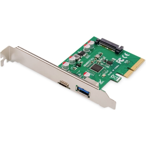 Digitus DS-30225 2 poorten USB 3.1 Gen 2-controllerkaart USB-A, USB-C PCIe