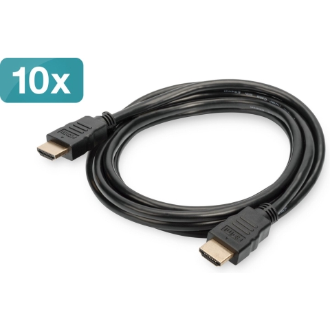 Digitus AK-990920-020-S HDMI-kabel HDMI Aansluitkabel HDMI-A-stekker, HDMI-A-stekker 2.00 m Zwart 4K UHD, Audio Return Channel (ARC)