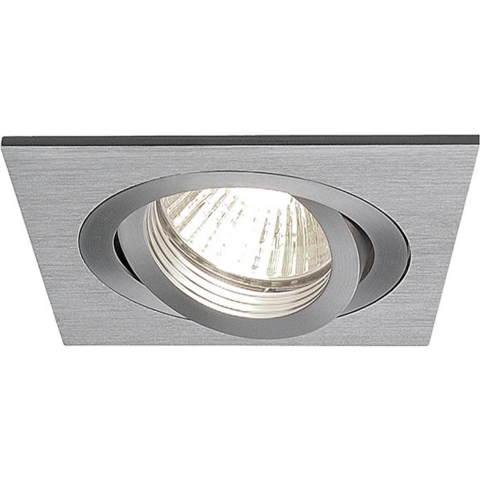 SLV 111726 New Tria 1 Inbouwlamp LED, Halogeen GU10 50 W Aluminium (geborsteld)