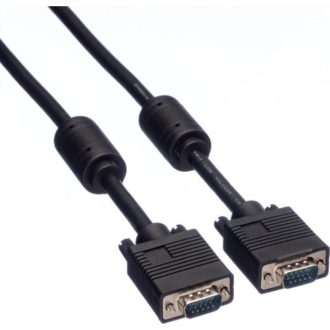 ROLINE SVGA High Quality Kabel met ferrietkernen + DDC, HD15M/M, 15pins, 3 m