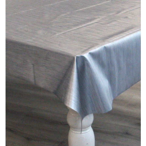 Bellatio Design Tafelkleed - zilver - metallic look - 140 x 300 cm -