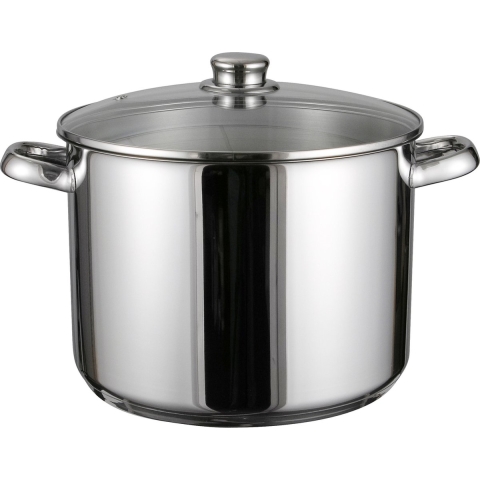 Kookpan/Soeppan met deksel - RVS - 8 liter - alle warmtebronnen - D24 x H22 cm -