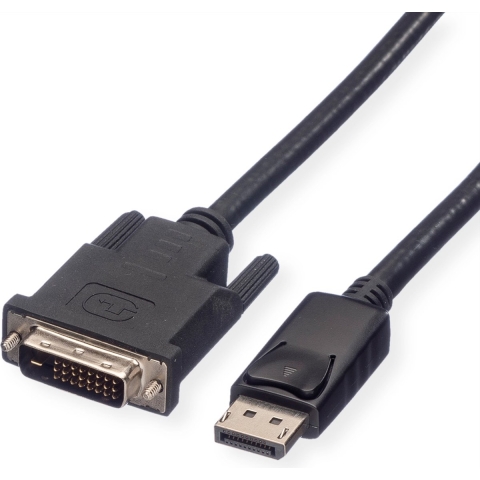 ROLINE DisplayPort Kabel DP Male - DVI Male (24+1), LSOH, zwart, 3 m