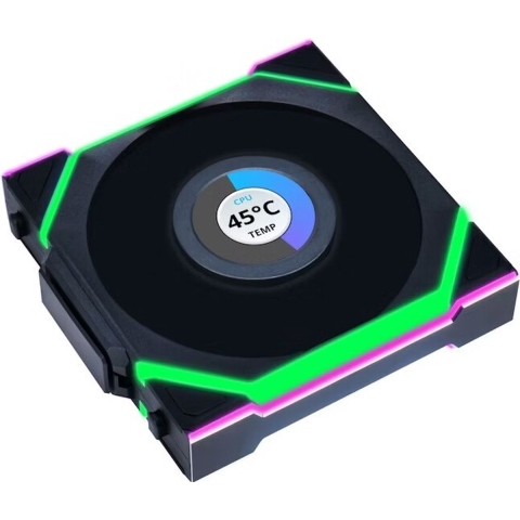Lian Li Lian Li UNI FAN SL Wireless LCD Lüfter, ARGB, PWM - Reverse Blade, 120 mm PC-ventilator Zwart (b x h x d) 120 x 124.5 x 28 mm
