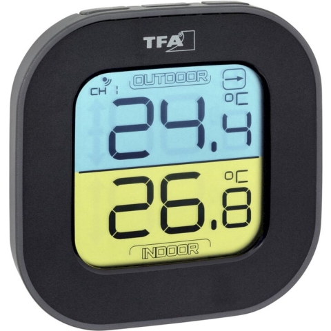 TFA Dostmann FUN Draadloze thermometer Zwart